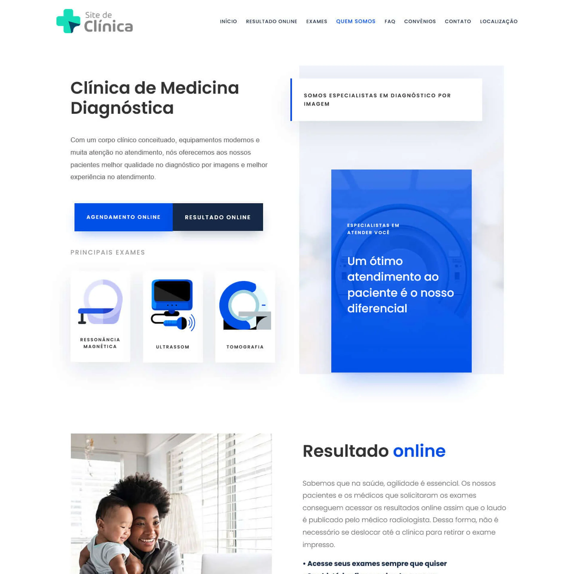 Site de Clínica Radiologia