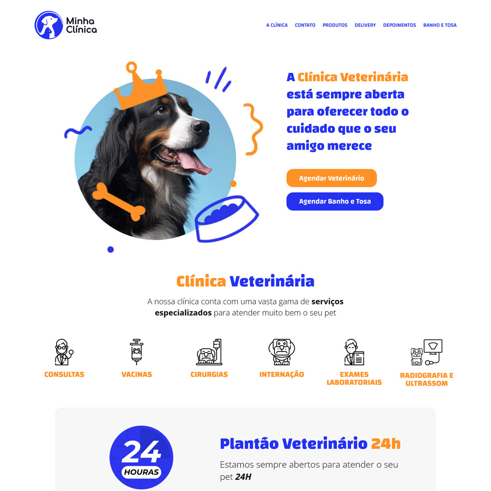 Criação de Site para Clínica Veterinária e Pet Shop