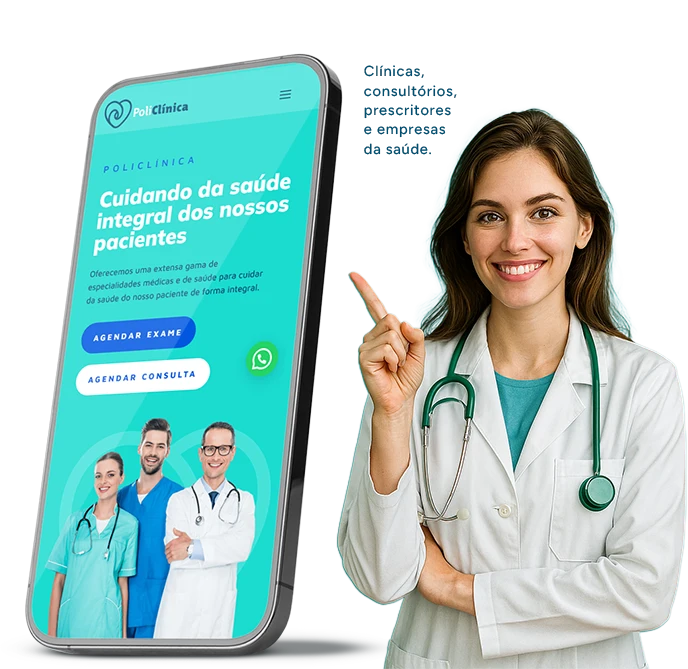 Imagem Site de Clínica Home Sites para clínicas, hospitais e consultórios